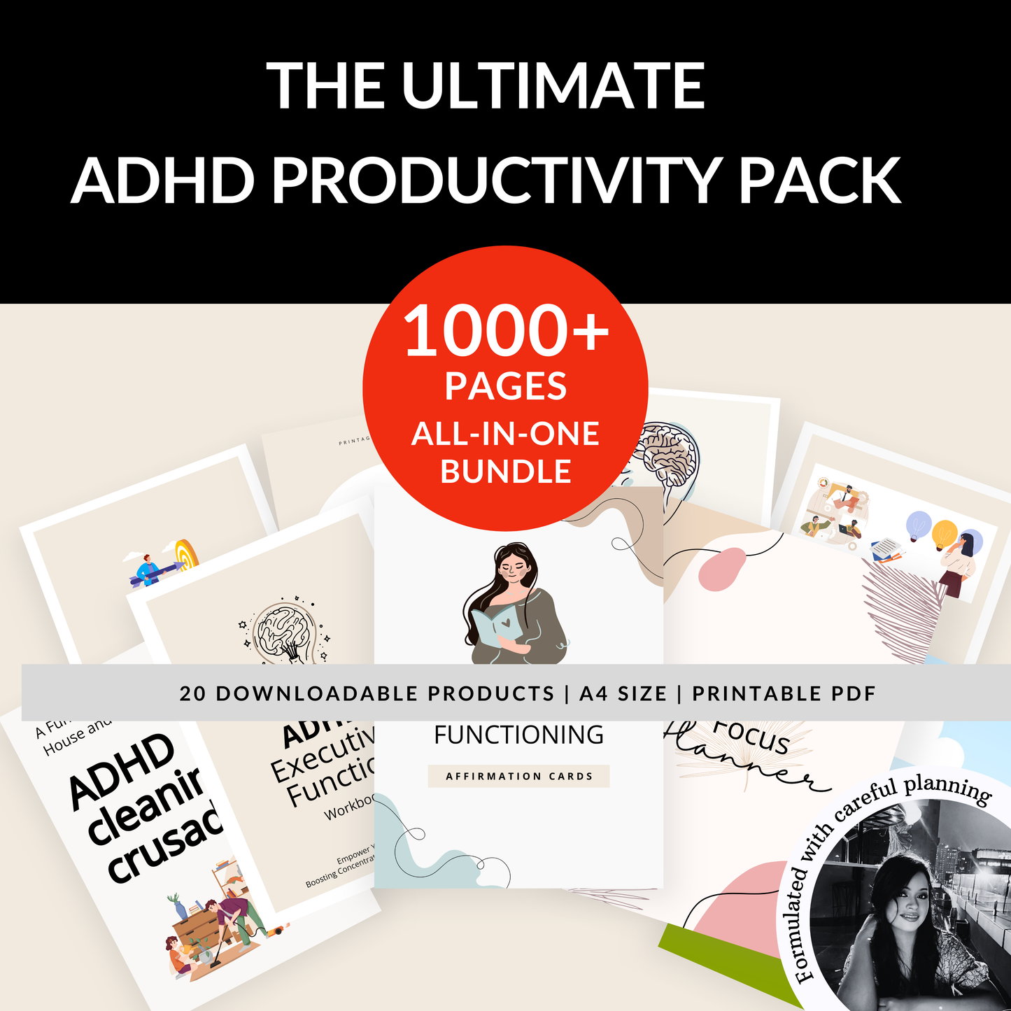 workbooks ADHD Productivity Pack, Emotional Regulation Tools, Routine Building Worksheets Default Title